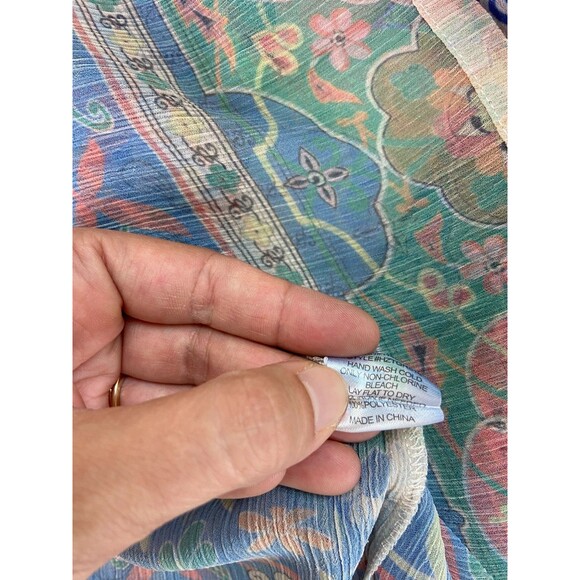 Mushka by Sienna Rose Top Women M Hippie Boho Beaded Lace Artsy Tunic Semi Sheer - Picture 4 of 10